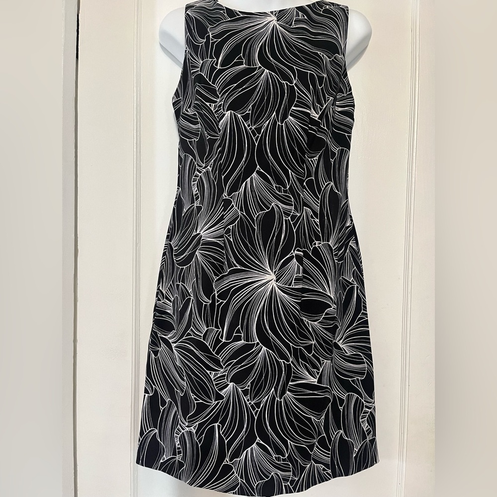 Chic Black and White Floral Dress